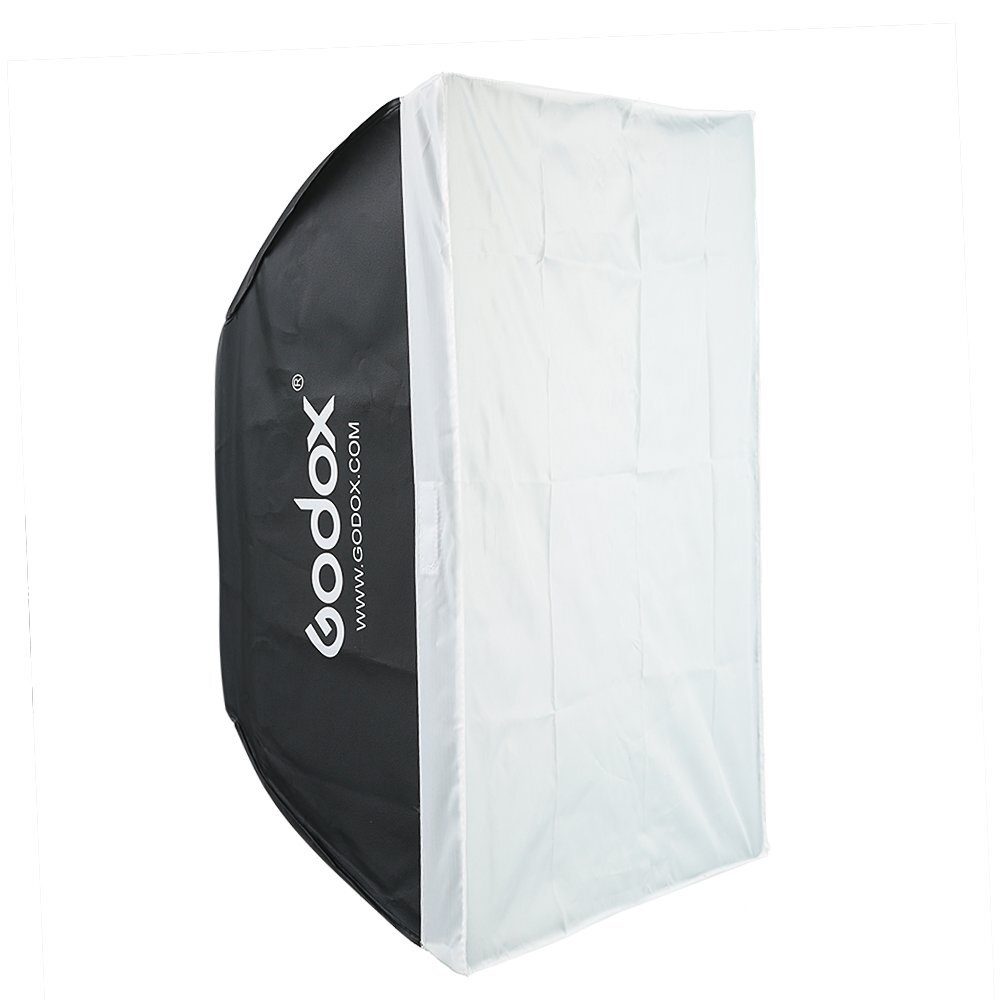 US 2*Godox SK400II Studio Flash Head+Barn Door+60*90cm Sofbox+2m Light Stand Kit