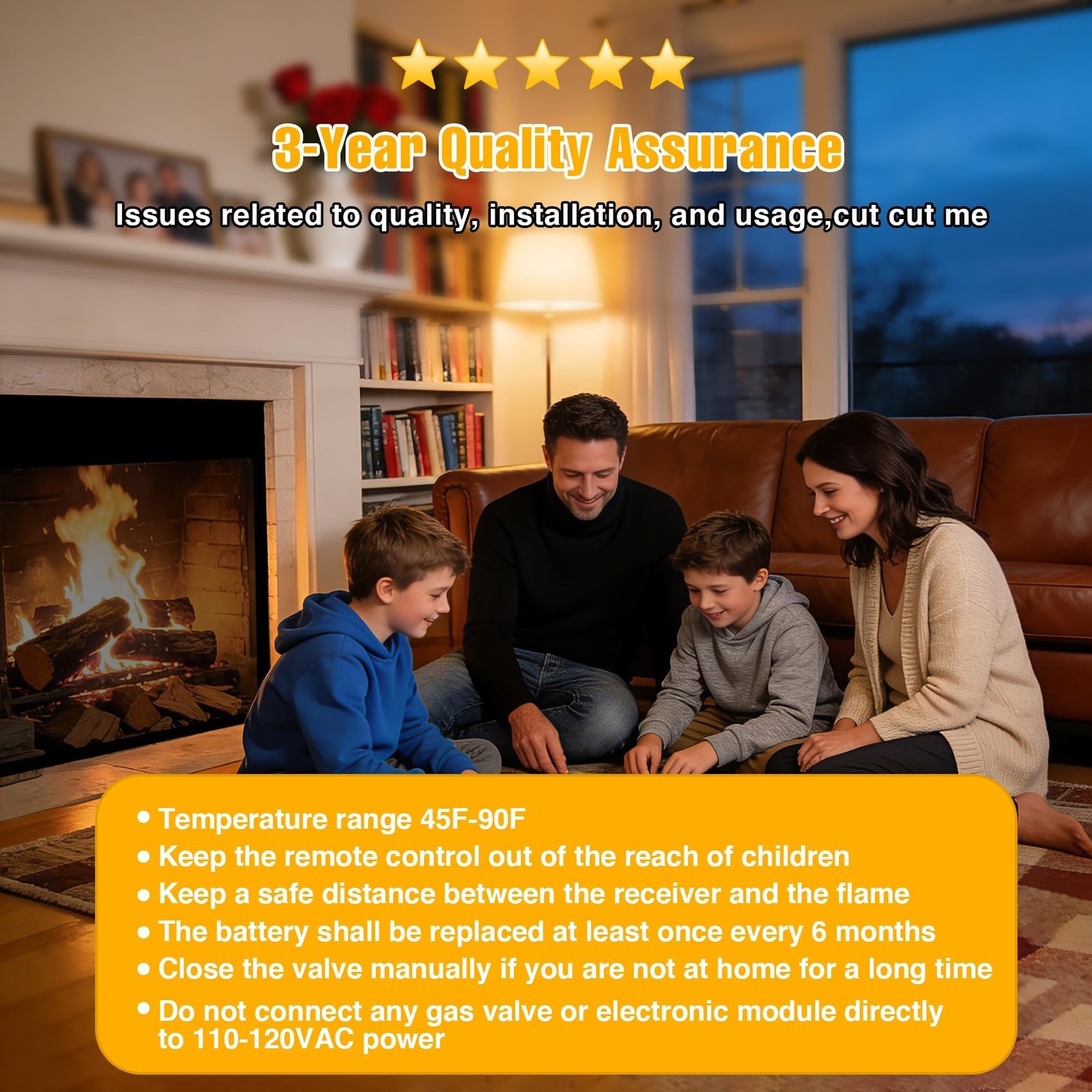Universal Smart Fireplace Remote Control Kit, Fit skytech 1001-A,1001T/LCD-A,...