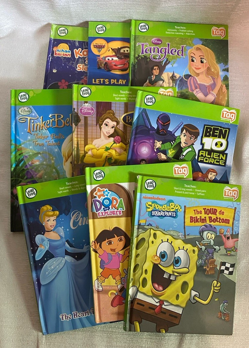 9 LeapFrog Tag Reader Books Disney Pixar Ages 4-8