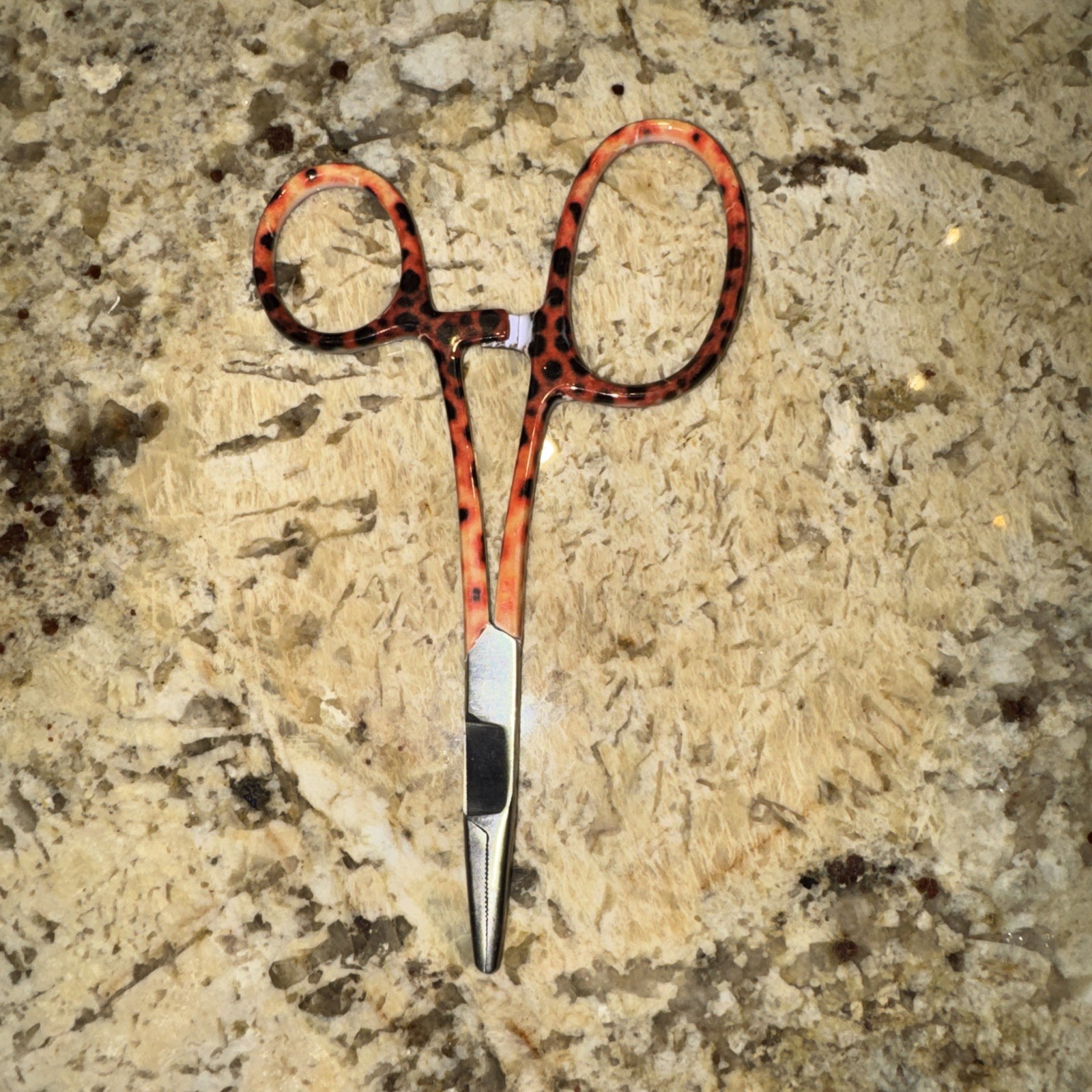 Umpqua Trout Print Scissor Clamp 6" Straight New Very Rare New & Unused