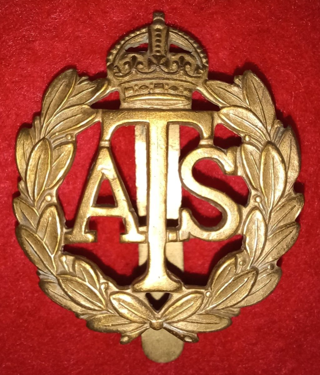 Auxiliary Territorial Service WW2 Cap Badge, Genuine