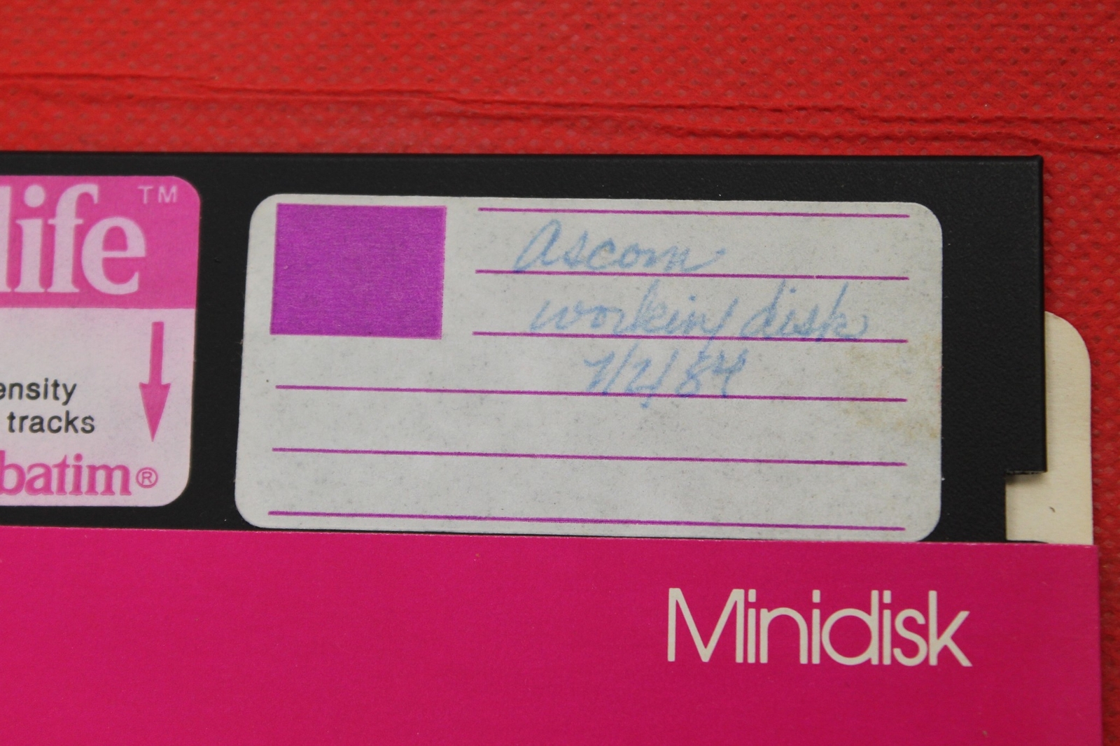 Oscom Working Copy Files Disc 5.25" Floppy Disk Disc Computer Software Mac