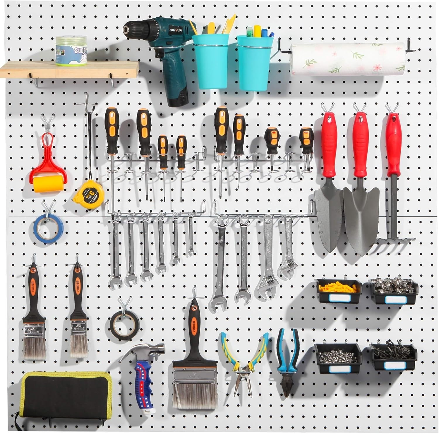 117-Piece Rust Resistant Pegboard Hooks Set for Superior Tool Organization