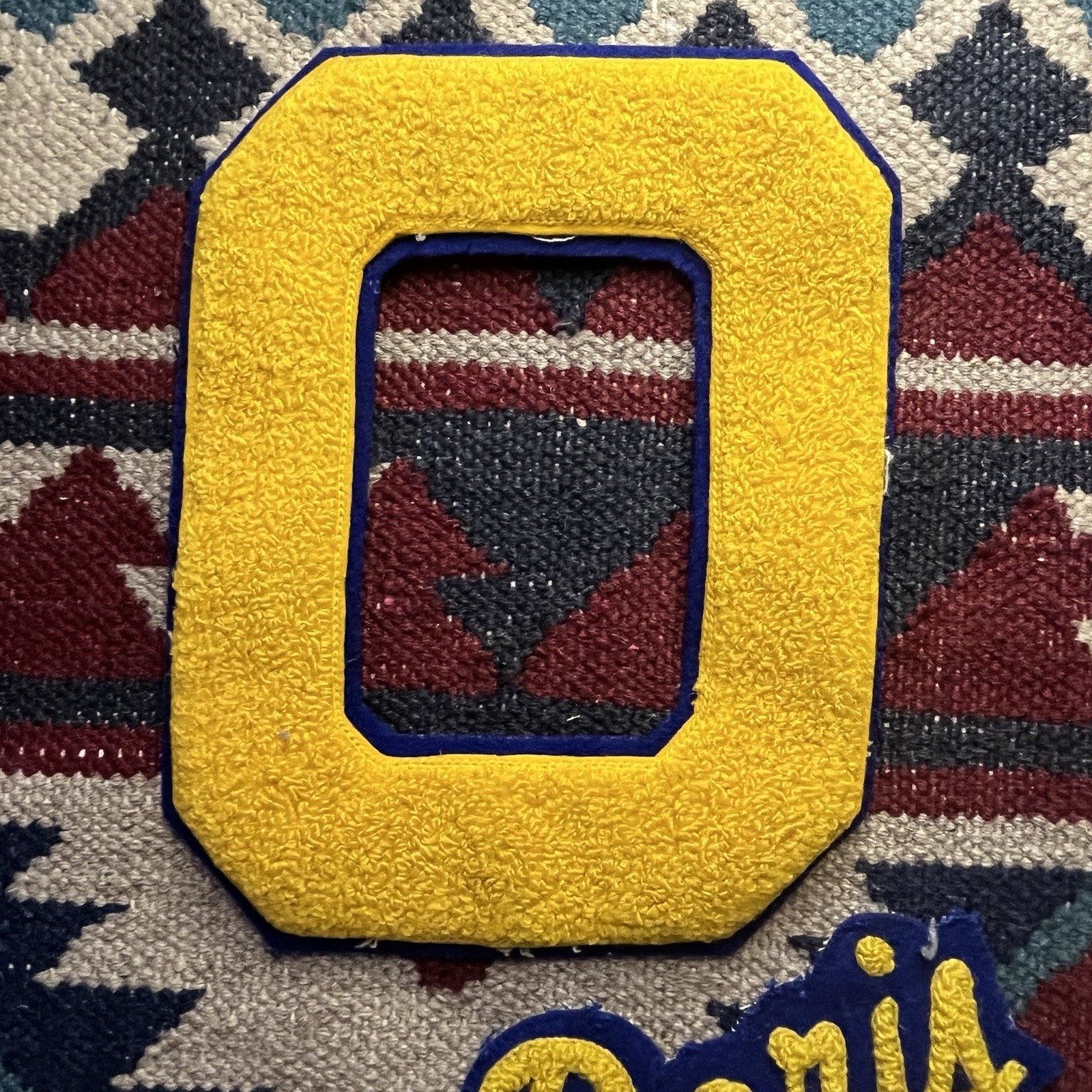 Vintage Varsity School Chenille Sweater Jacket Patch Set