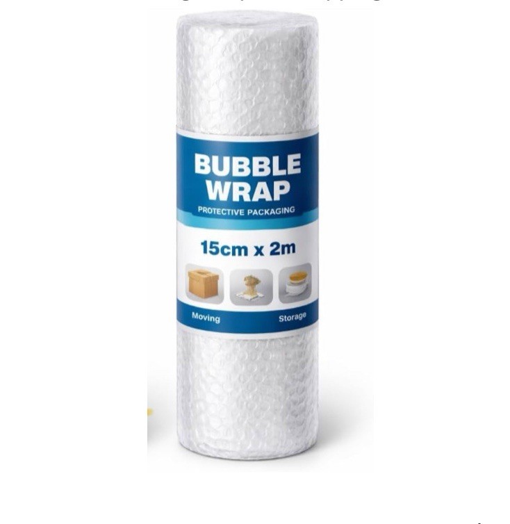 Bubble Wrap Rolls 2 Pack 15cm x 2m Small Cushion Packaging Moving Shipping