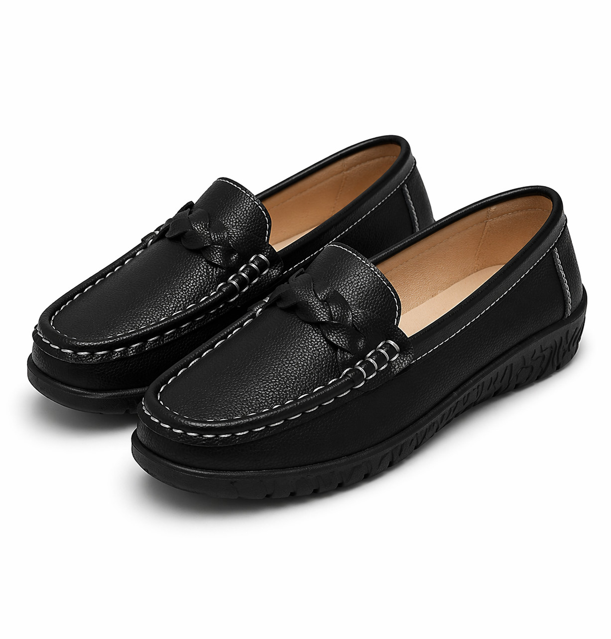 Women’s Slip On Loafers Comfortable Walking Shoes Soft Leather Comfort Flats
