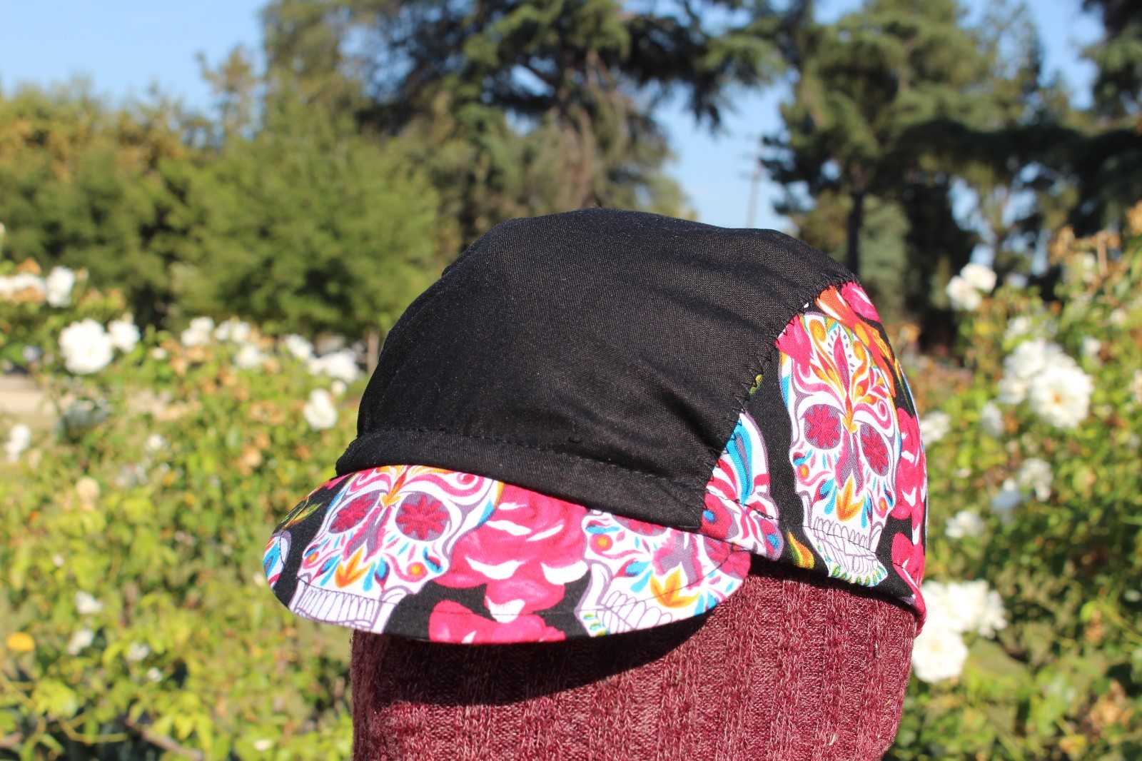 CYCLING CAP SKULL SUGAR HANDMADE ANY SIZE