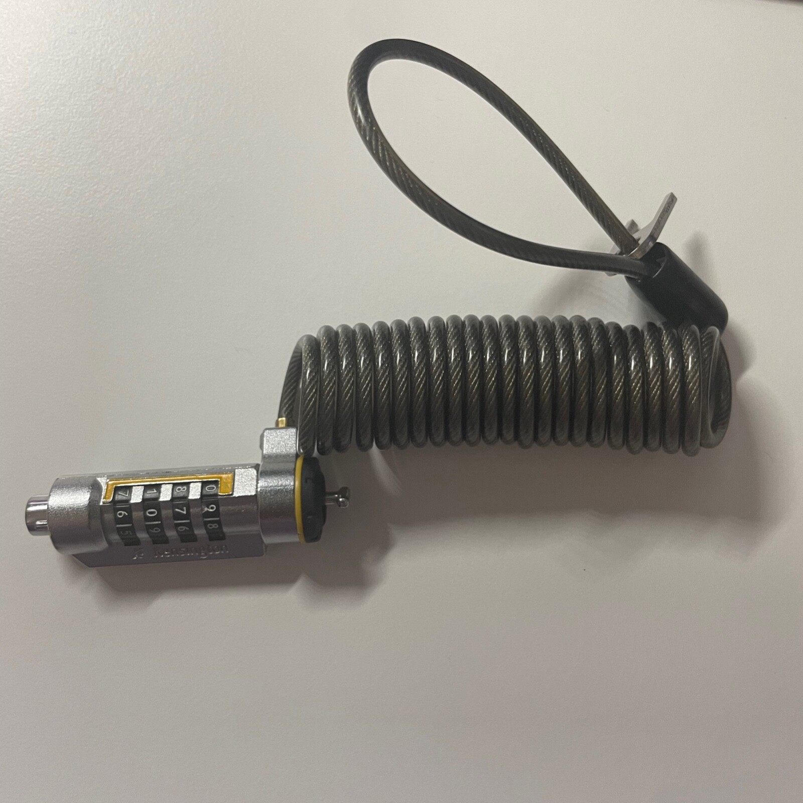 Kensington Portable Combination Laptop Lock  Spiral Cord Safety Travel USED