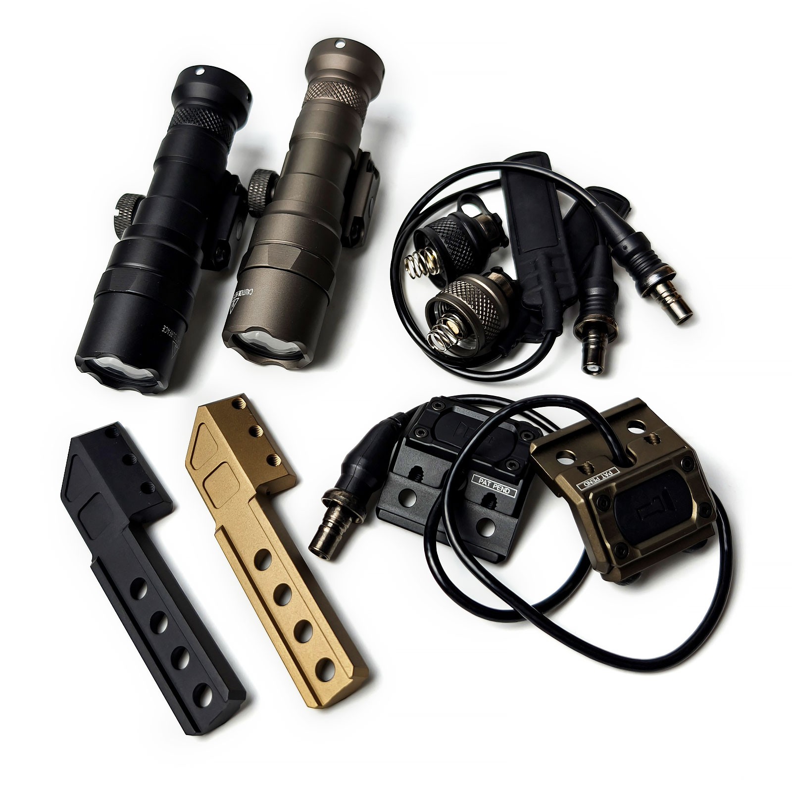 Tactica M300B LED White Weaponlight + Hot Button Pressure Switch + Light Mount