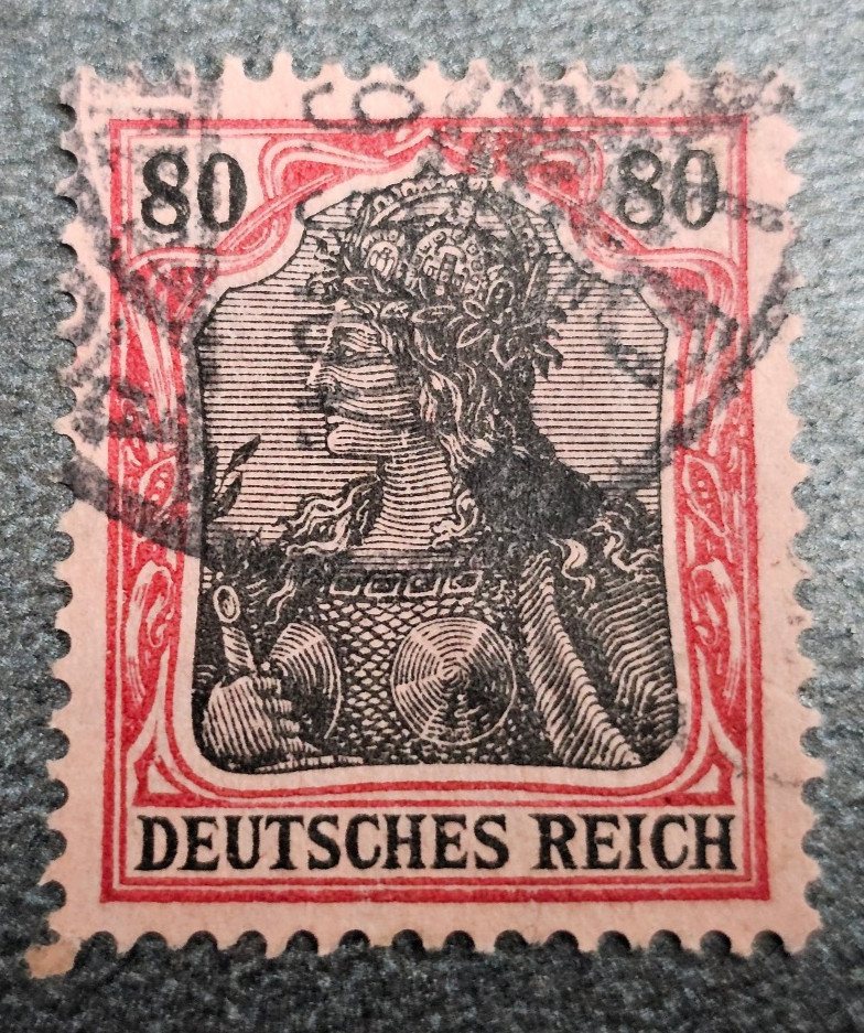Germany Stamp Deutsches Reich Germania 80 Pfennig 1919 Mi. Nr. 93 [🇩🇪39689-3]