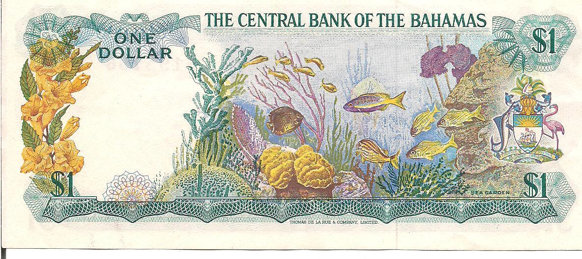 BAHAMAS, $1 ,QEII, L. 1974