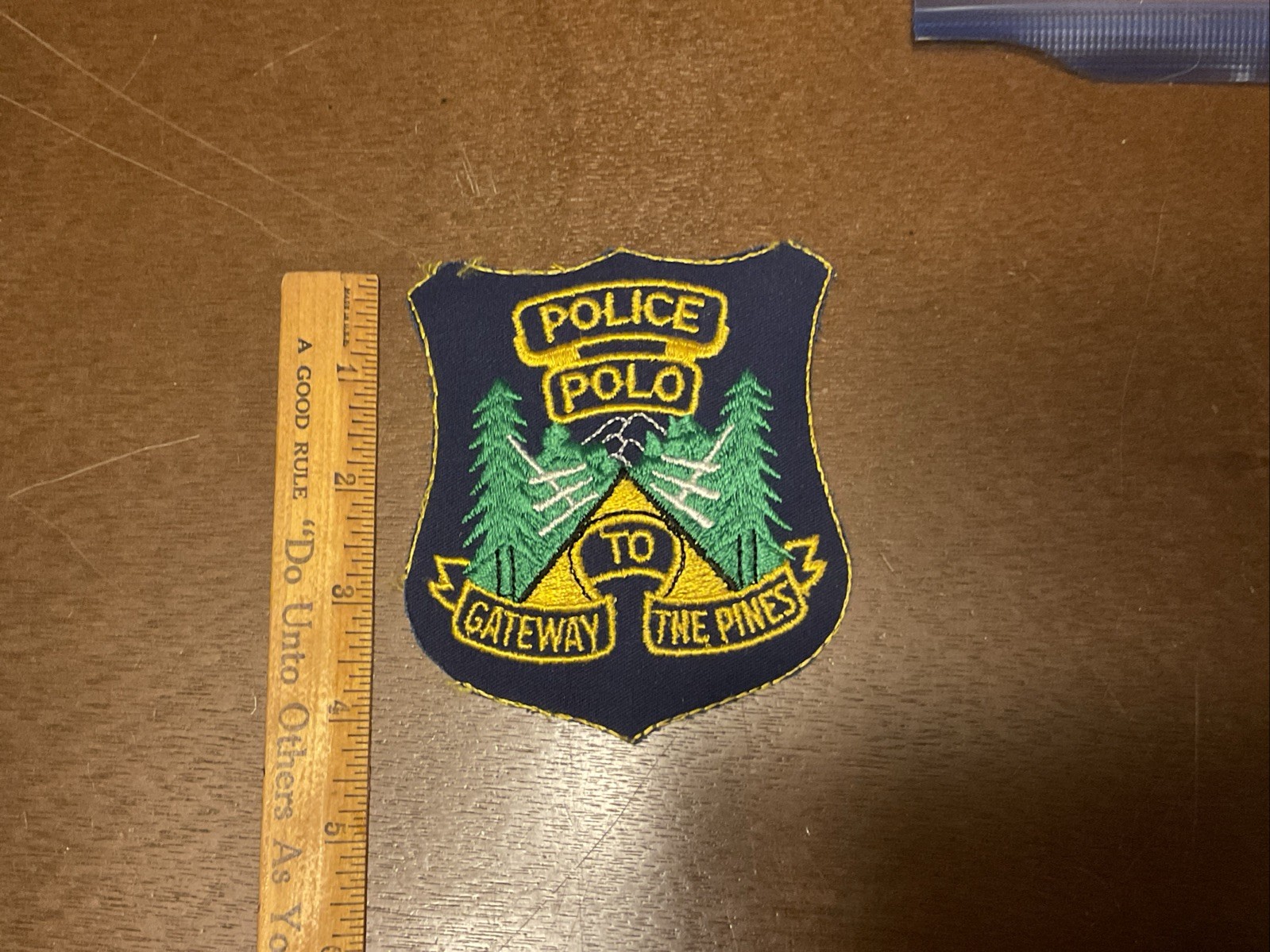 Vintage Polo Police Department, Illinois Gateway To The Pines Patch Uniform