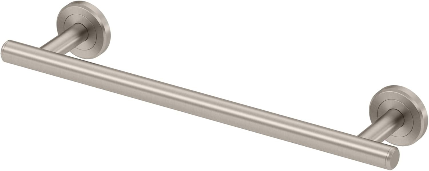 Gatco 4291A Latitude II, Hand Towel Bar, 12”, Satin Nickel/Wall Nickel