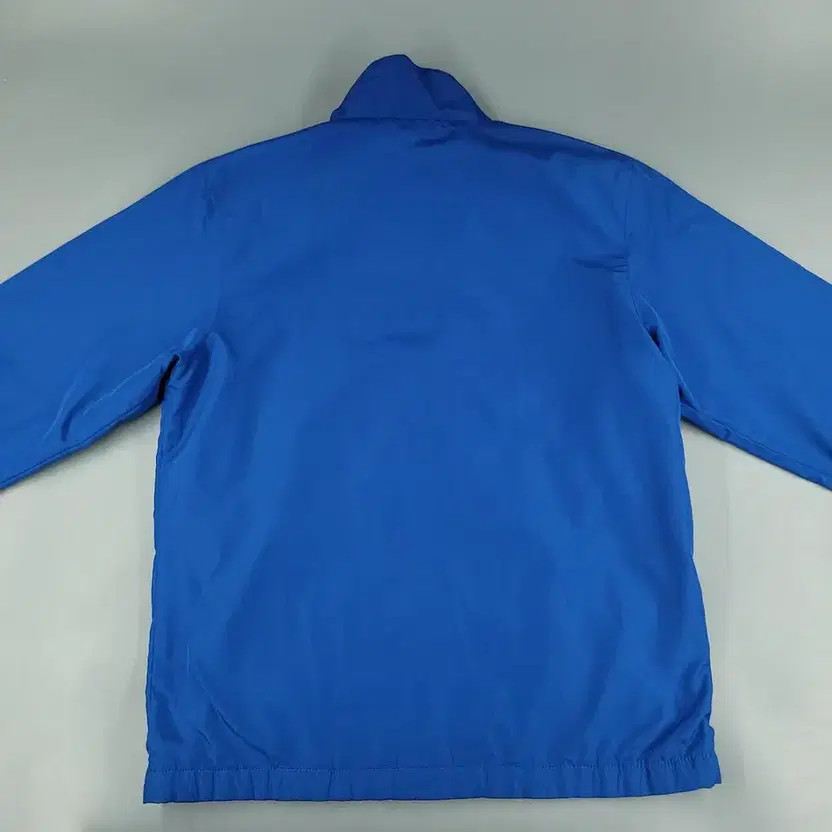 Umbro Blue White Color-Block Logo Embroidered Inner Mesh Mock Neck Windbreaker M
