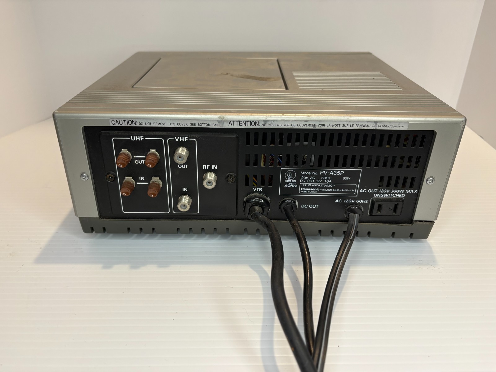 Vintage 80's Panasonic PV-A35P Omnivision VI Programmable Tuner/Timer UNTESTED