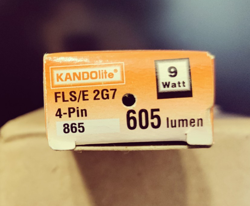 KANDOLITE Replacement Compact Fluorescent Lamp - FLS/E 9W 4 Pin Base 2G7