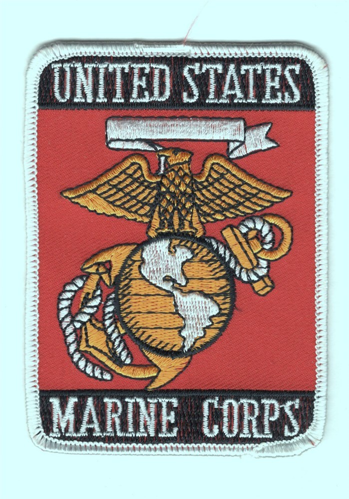 USMC Marine Patch:  United States Marine Corps - red triangle