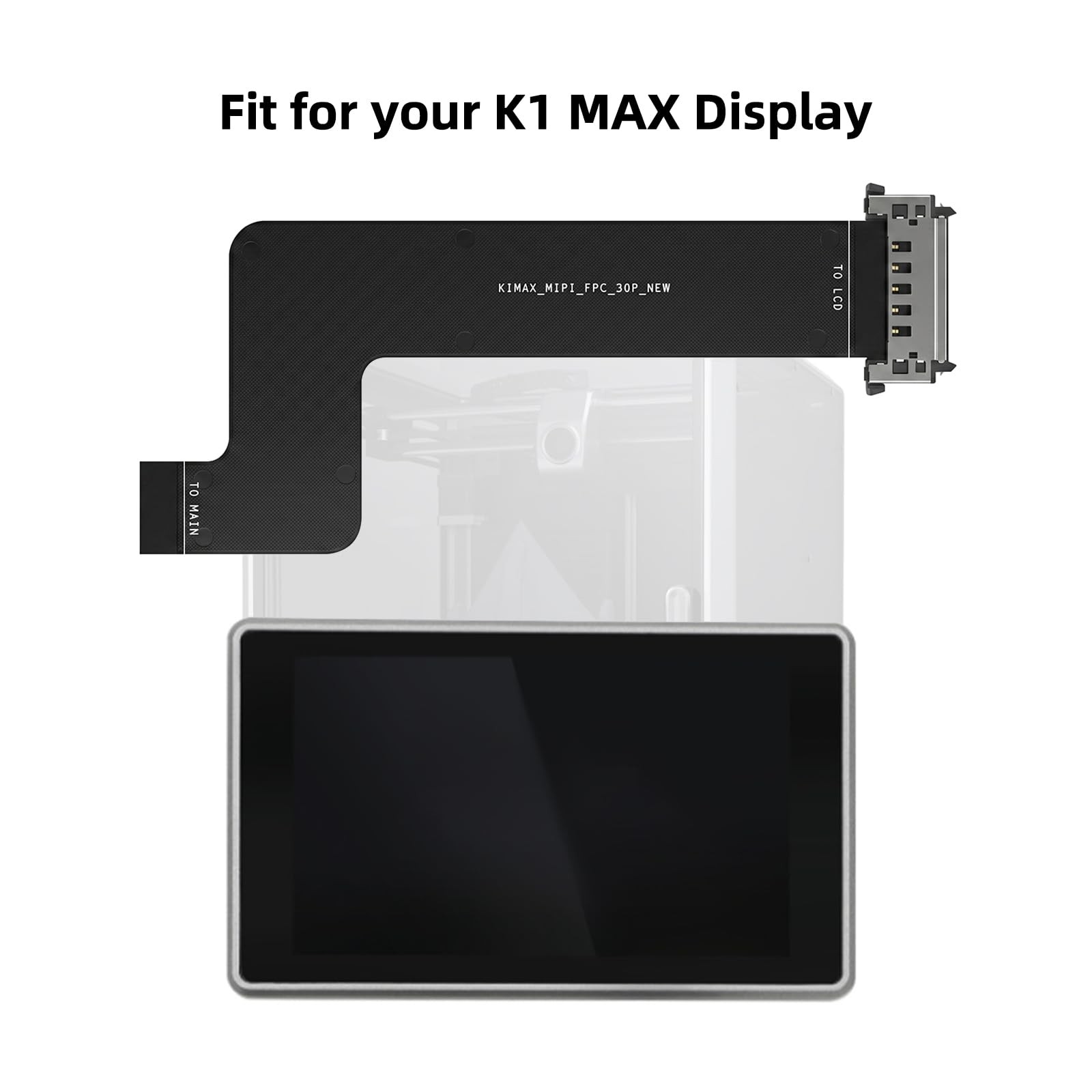 OEM Cable for K1-Max Screen: 2025 Version 3D Printer 30 Pin LCD Display Cord ...