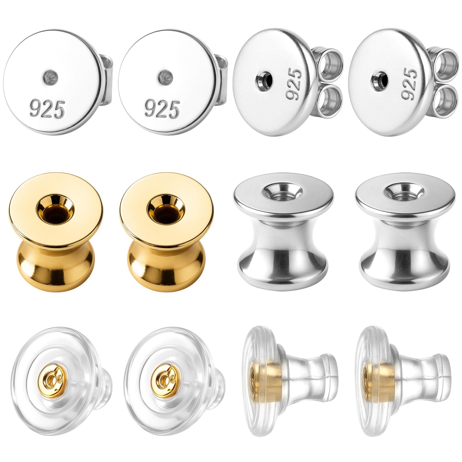 Earring Backs for Droopy Ears Heavy Earrings - Replacements Locking Ear Suppo...