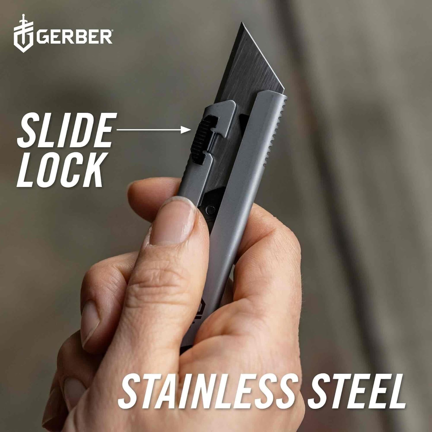 Gerber EAB Utility Knife Mini Black Pocket Razor Box Cutter Keychain EDC Tool