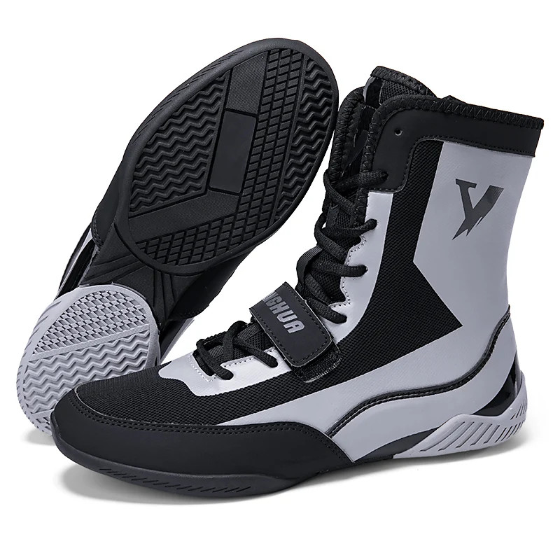 Men Professional Gym Wrestling Training Sneakers Casual Breathable Boxing Boots