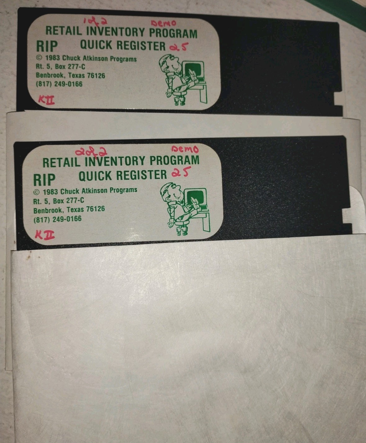 Retail Inventory Program RIP 1983 Chuck Atkinson + Manuals & 6 Disks Kaypro CP/M