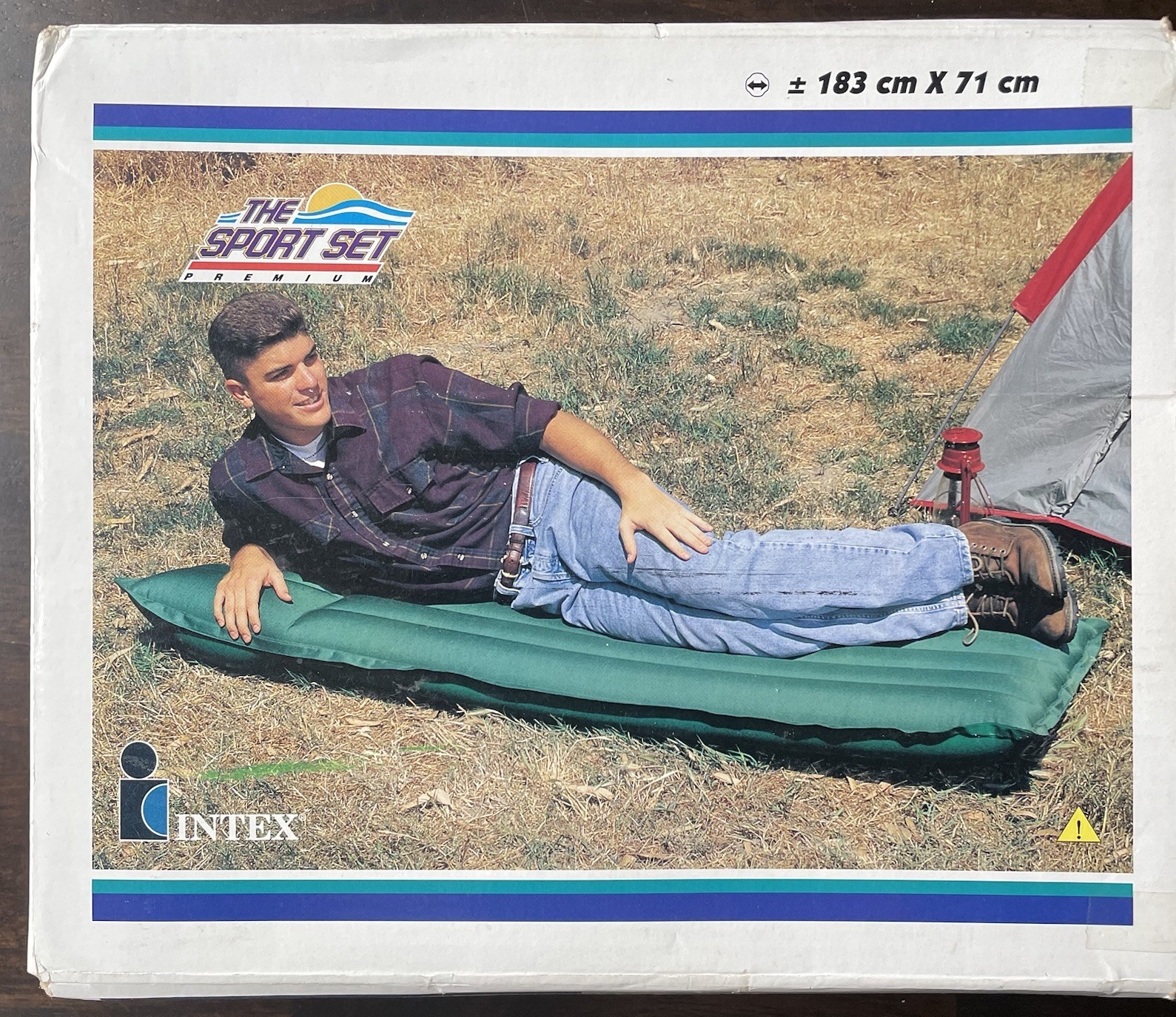 Intex Fabric Camping Mat Vinyl Fabric 72” x 28” Single Mattress Green