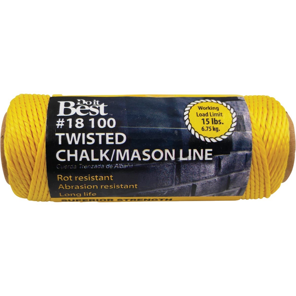 Do it Best 100 Ft. Fluorescent Yellow Twisted Nylon Mason Line 306948 SIM
