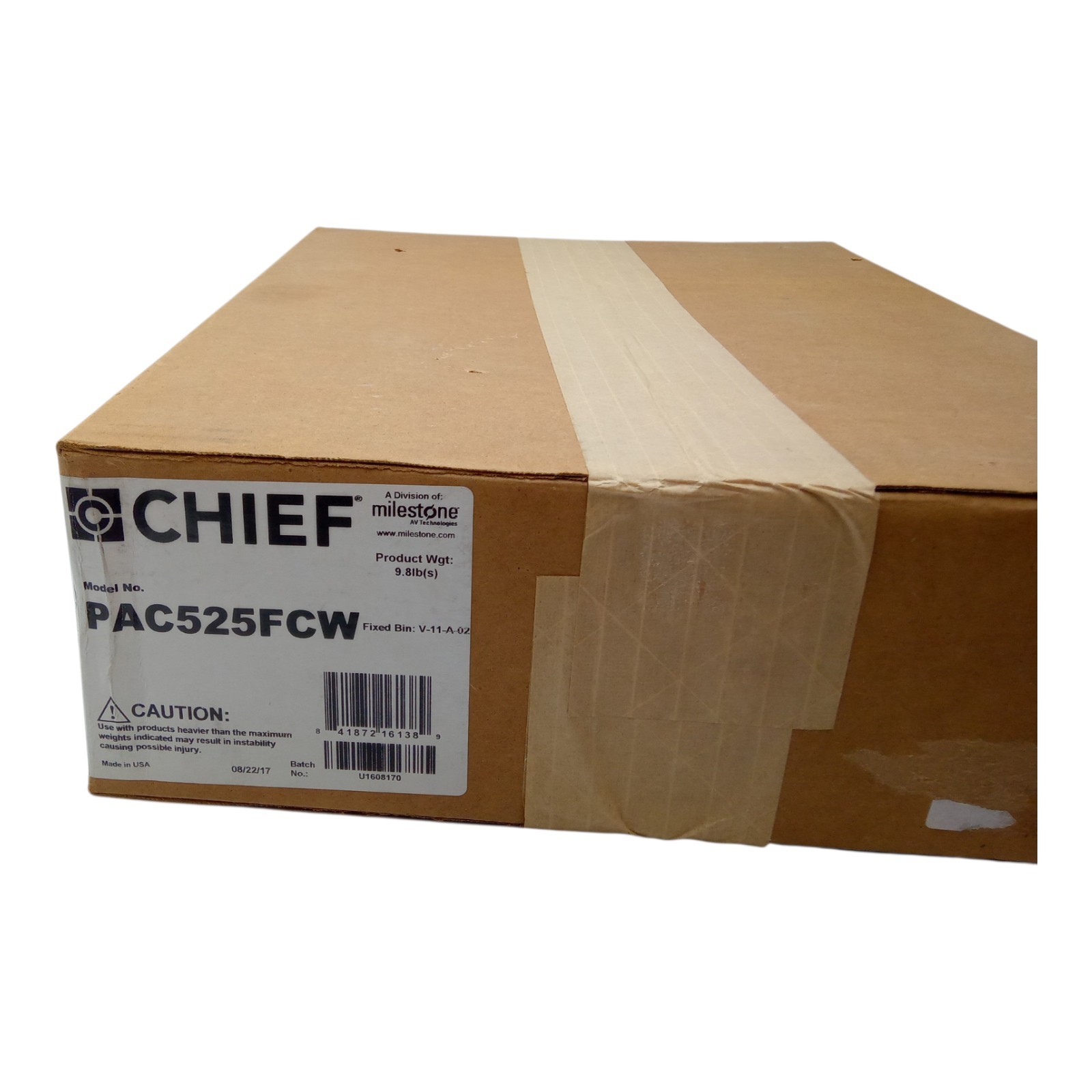 Chief PAC525FW In-Wall Storage Box with Flange (WHITE)