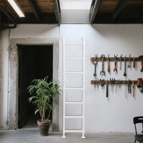 Modern Bunk Bed Ladder 7-Step Ladder High Loft Attic Step Ladders White