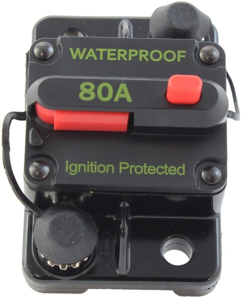 New Premium Quality 80 Amp Waterproof Thermal Circuit Breaker CB18580 SAEJ1171