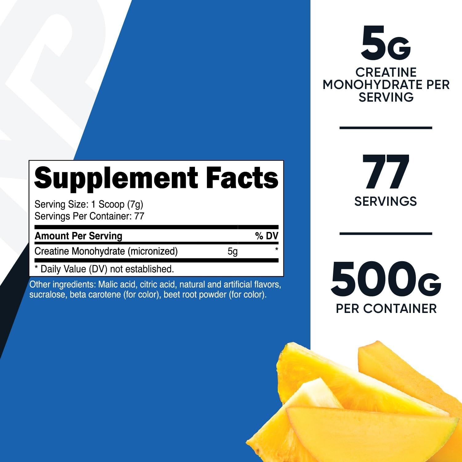 Nutricost Creatine Monohydrate Powder (500G) (Pineapple Mango)