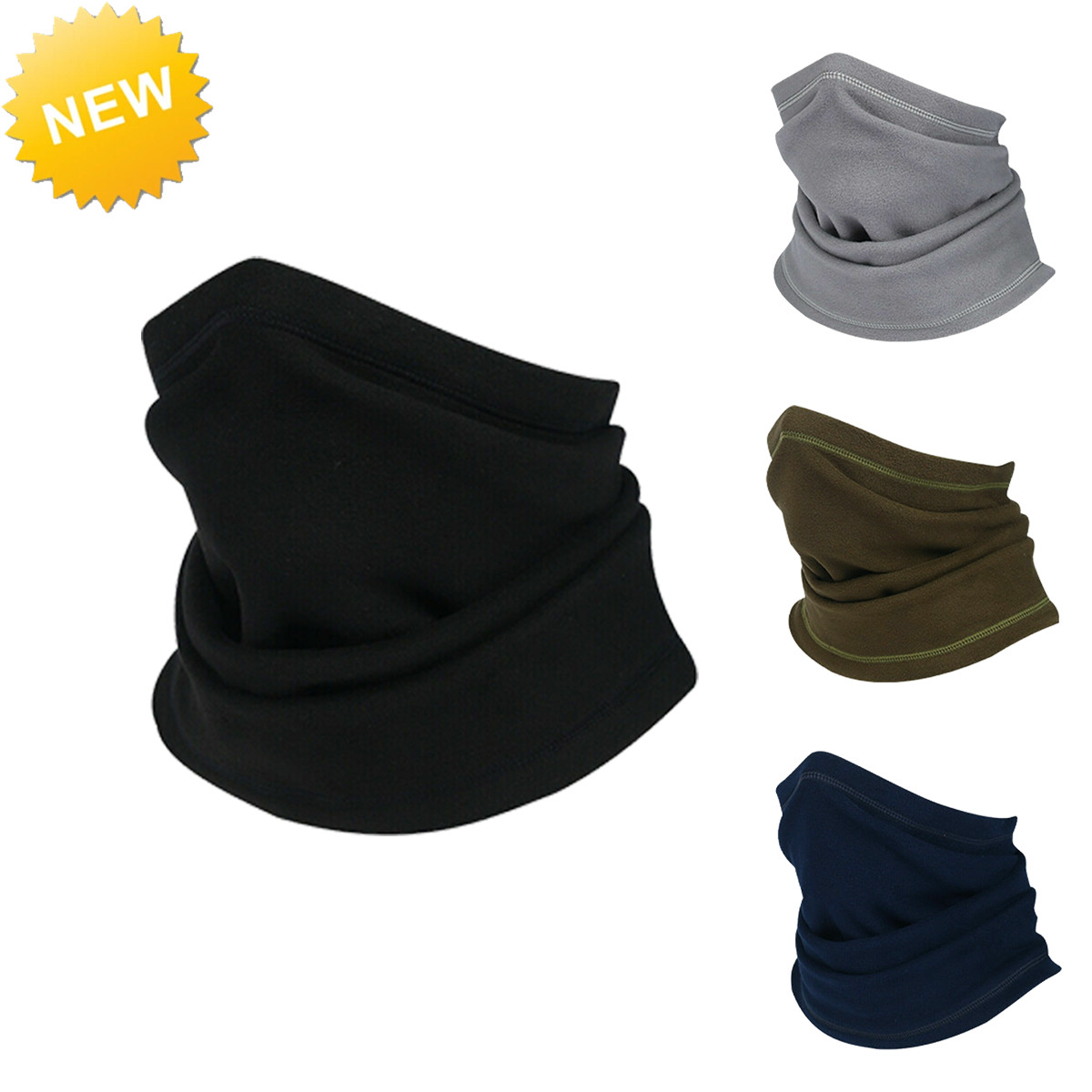 Neck Warmer Gaiter Fleece Windproof Winter Half Face Masks Cover Scarf Men Women