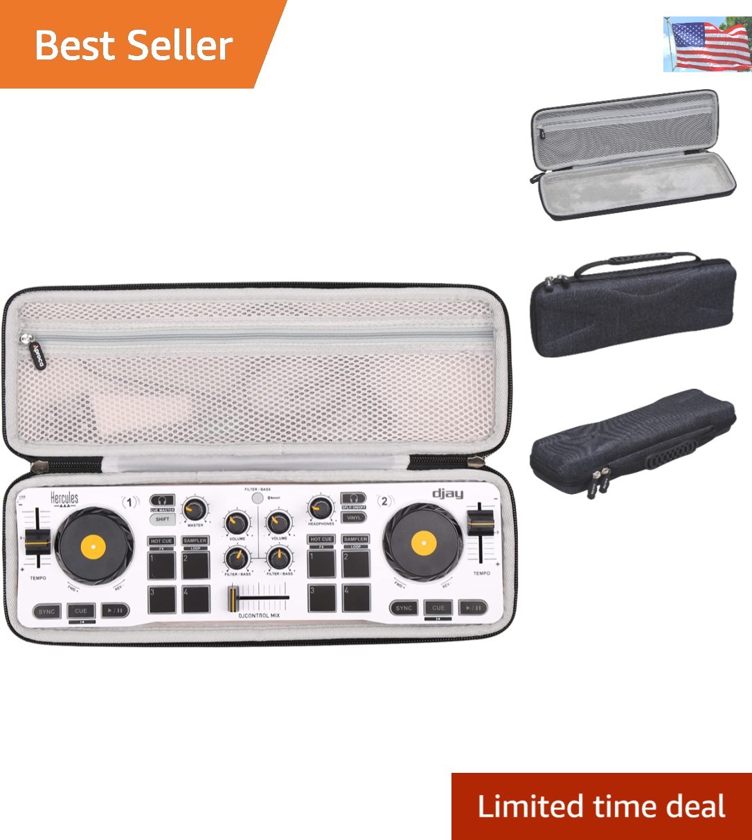 Hard Storage Case for Hercules DJControl Mix - Travel Safe & Secure