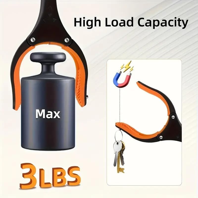 Folding Reach Grabber Tool 360° rotating jaws and a magnetic tip Lightweight 2Pc