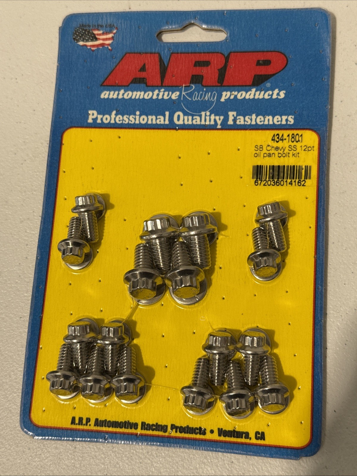 ARP 434-1801 fits SBC S/S Oil Pan Bolt Kit