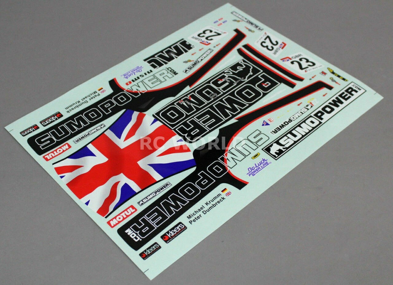 RC Car Truck RACING Drift DECALS Stickers SUMO POWER Nissan GTR Logos Sponsors