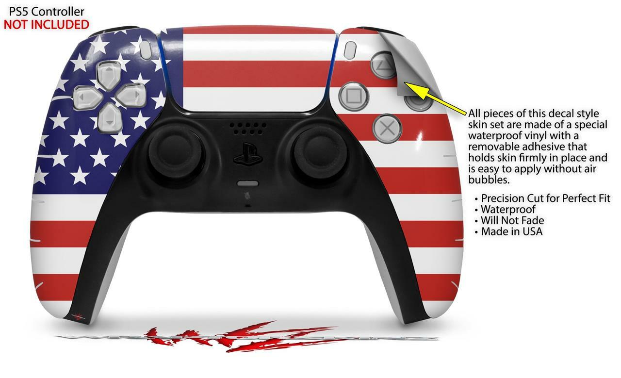 Skin Sony PS5 Controller USA American Flag 01