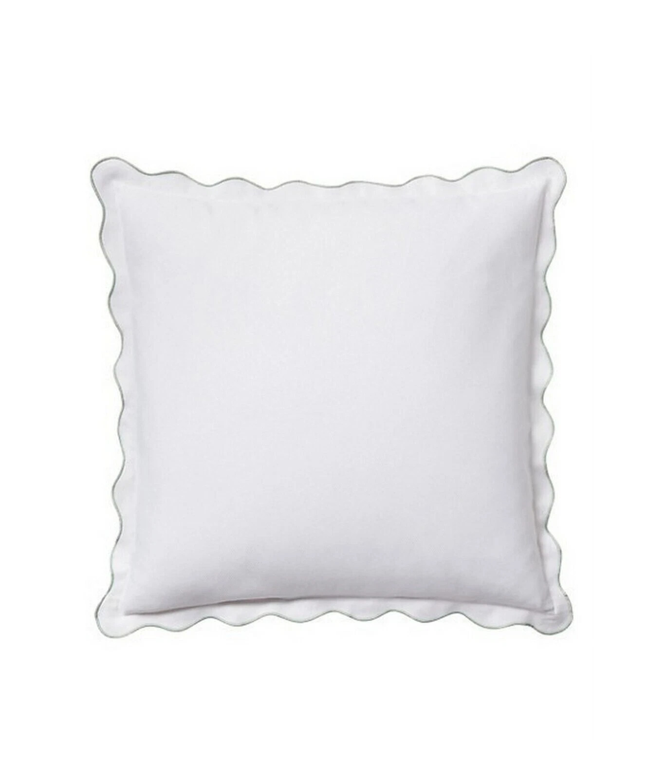 Lauren Ralph Lauren L69721 White Green Marguerite Piqué Scallop Euro Sham
