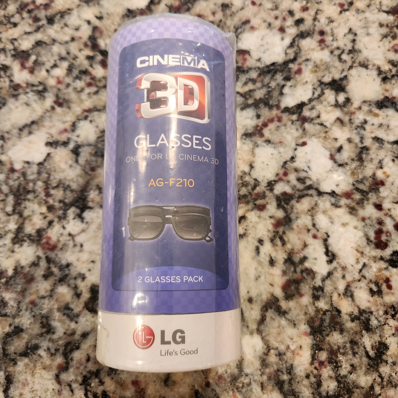 LG AG-F210 Cinema 3D Glasses 2 Pack NIB New Movies Hollywood