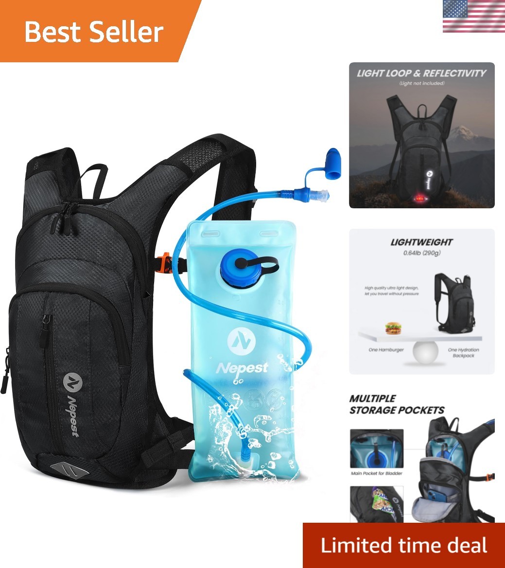 Hydration Pack Backpack for Women & Men, Lightweight Water Backpack with 2L W...