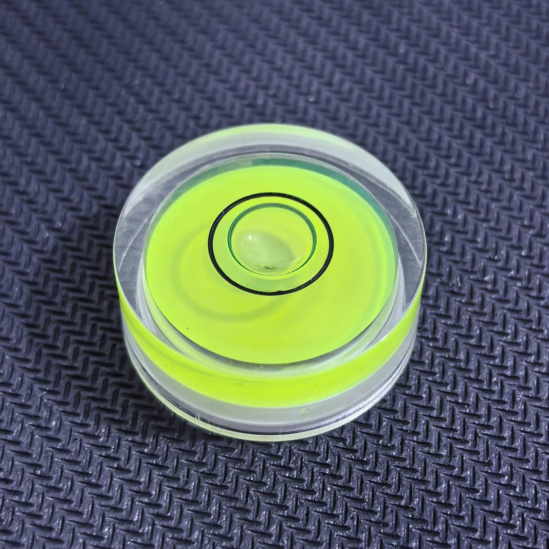 4Pcs Small Circular Bubble Levels with Double Sided Adhesive Bottom Mini Little