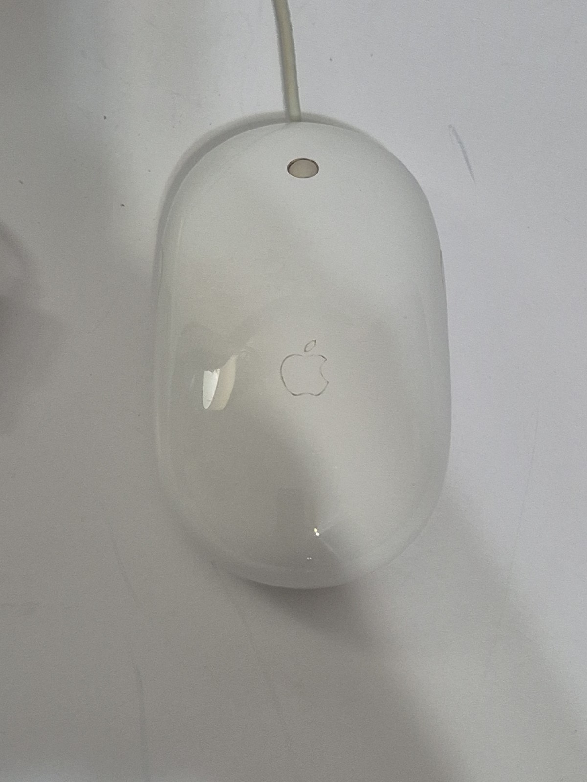 Genuine Apple USB Corded Optical Mighty Mouse Model A1152 White Tested