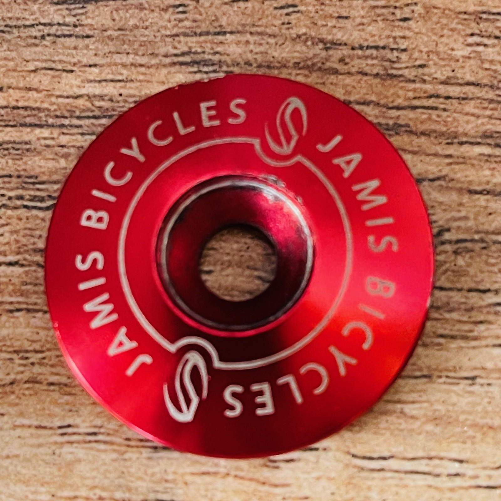 Jamis Bicycles 1 1/8 Threadless Top Cap Red Aluminum 