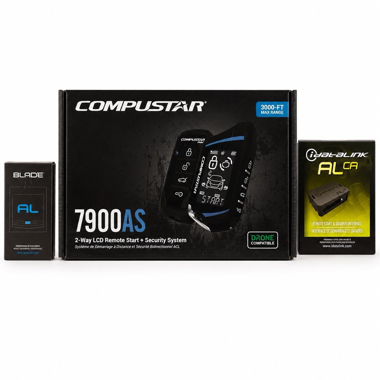 Compustar CS7900-AS Remote Start Alarm + iDatalink ADS-ALCA   +  Blade-AL Bundle