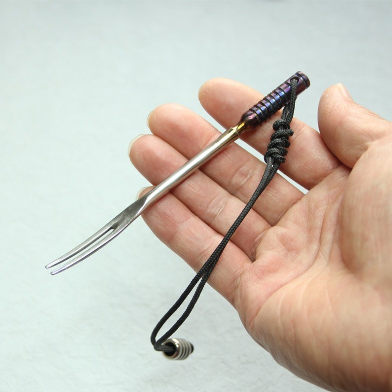 EDC Tool TC4 Titanium Alloy Fork Multi Tool Compact Lightweight