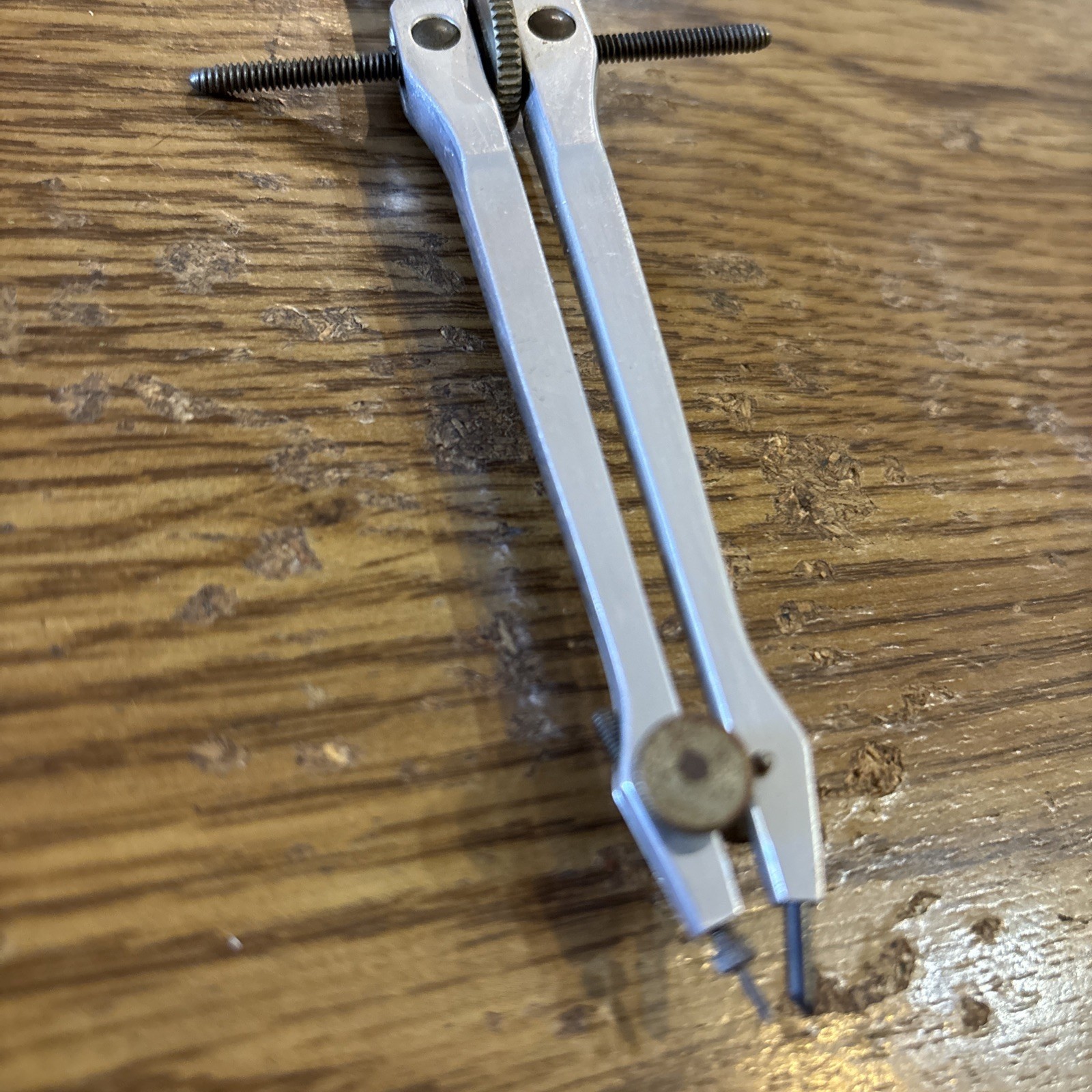 Vintage Metal Drafting Compass 6-1/2" Long