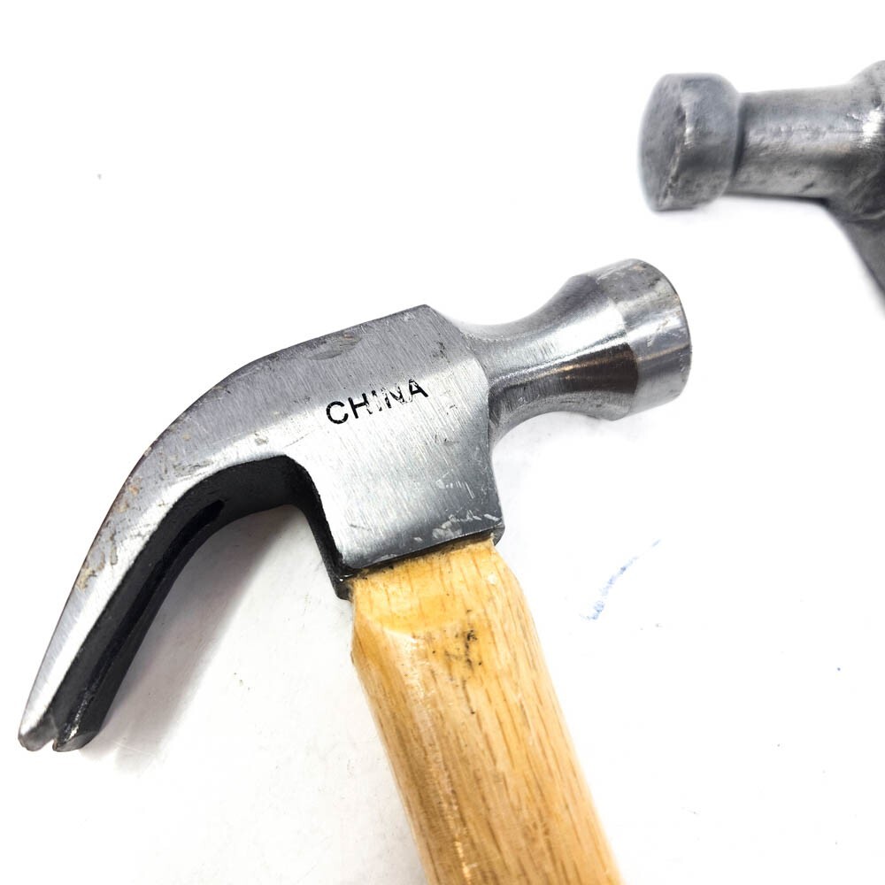 Apollo Curved Claw Hammer, Wood Handle and Replacement Head Set, 2 Pcs