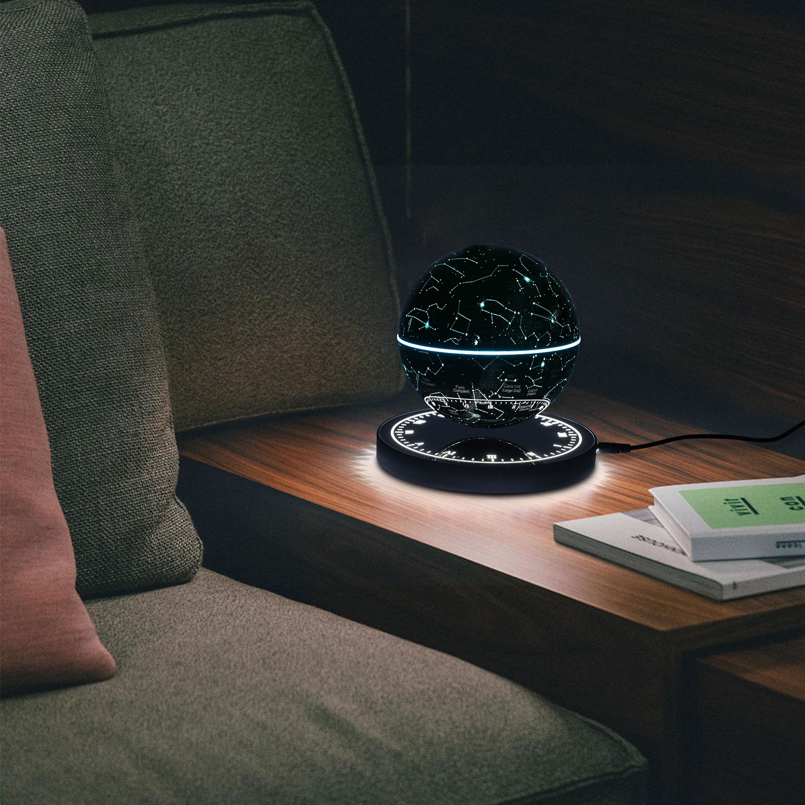 Magnetic Levitation Floating Globe Light LED World Map Rotating Night Lamp NEW