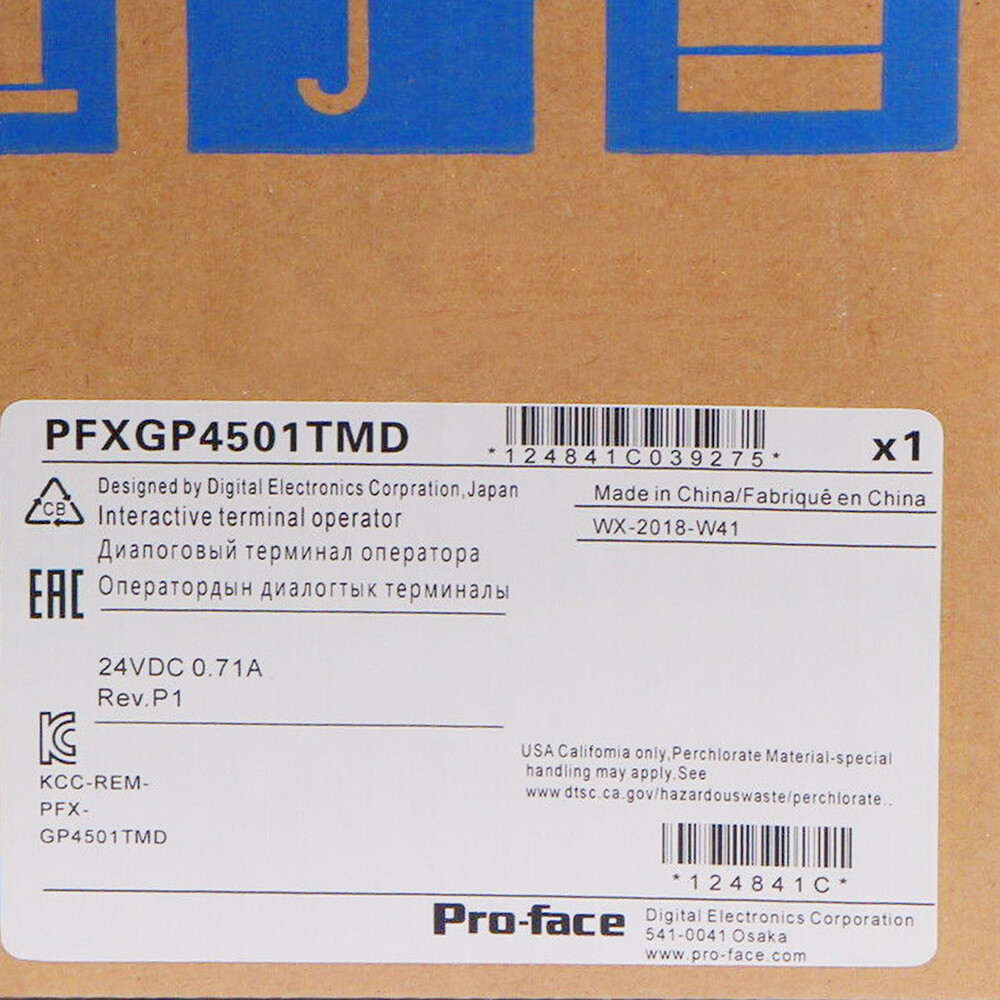 Pro-Face Unit PFXGP4501TAA PFXGP4501TAD PFXGP4501TADW PFXGP4501TMA PFXGP4501TMD